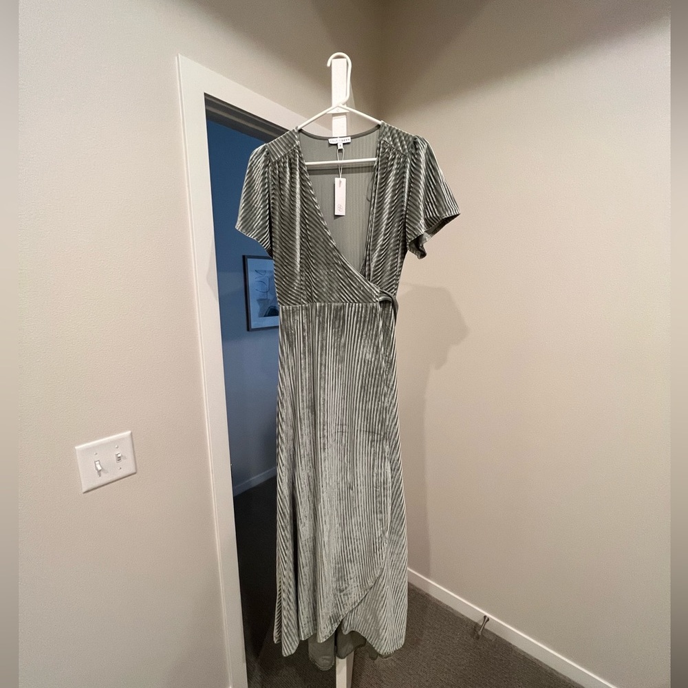Baltic Born Sage Green Wrap Dress